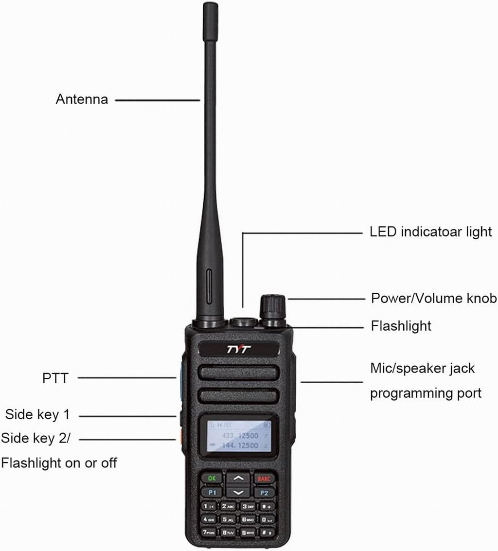 TYT MD-750 dmr two way radio 5w dual time slot dual band uhf/vhf ic certified:10337a-md750