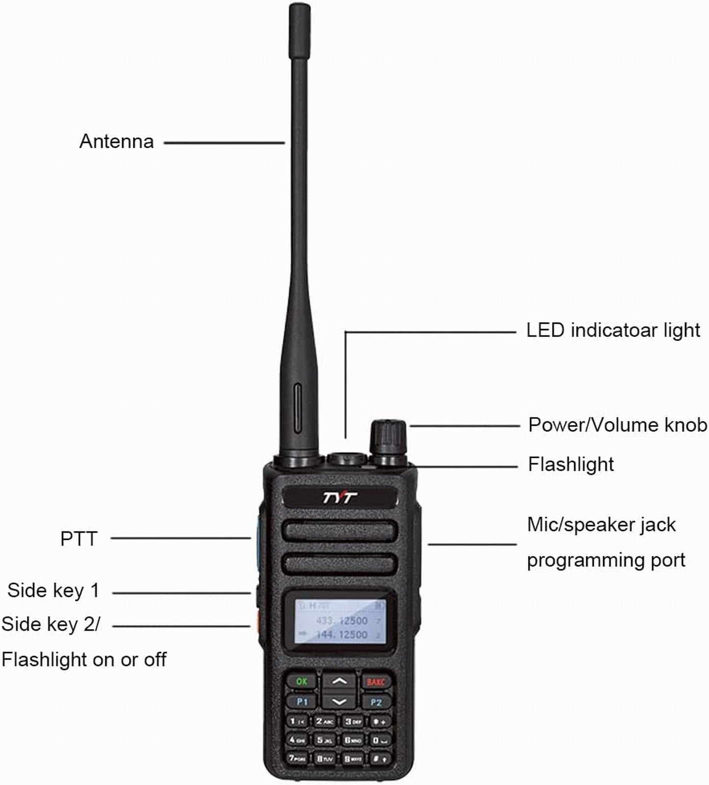 TYT MD-750 dmr two way radio 5w dual time slot dual band uhf/vhf ic certified:10337a-md750