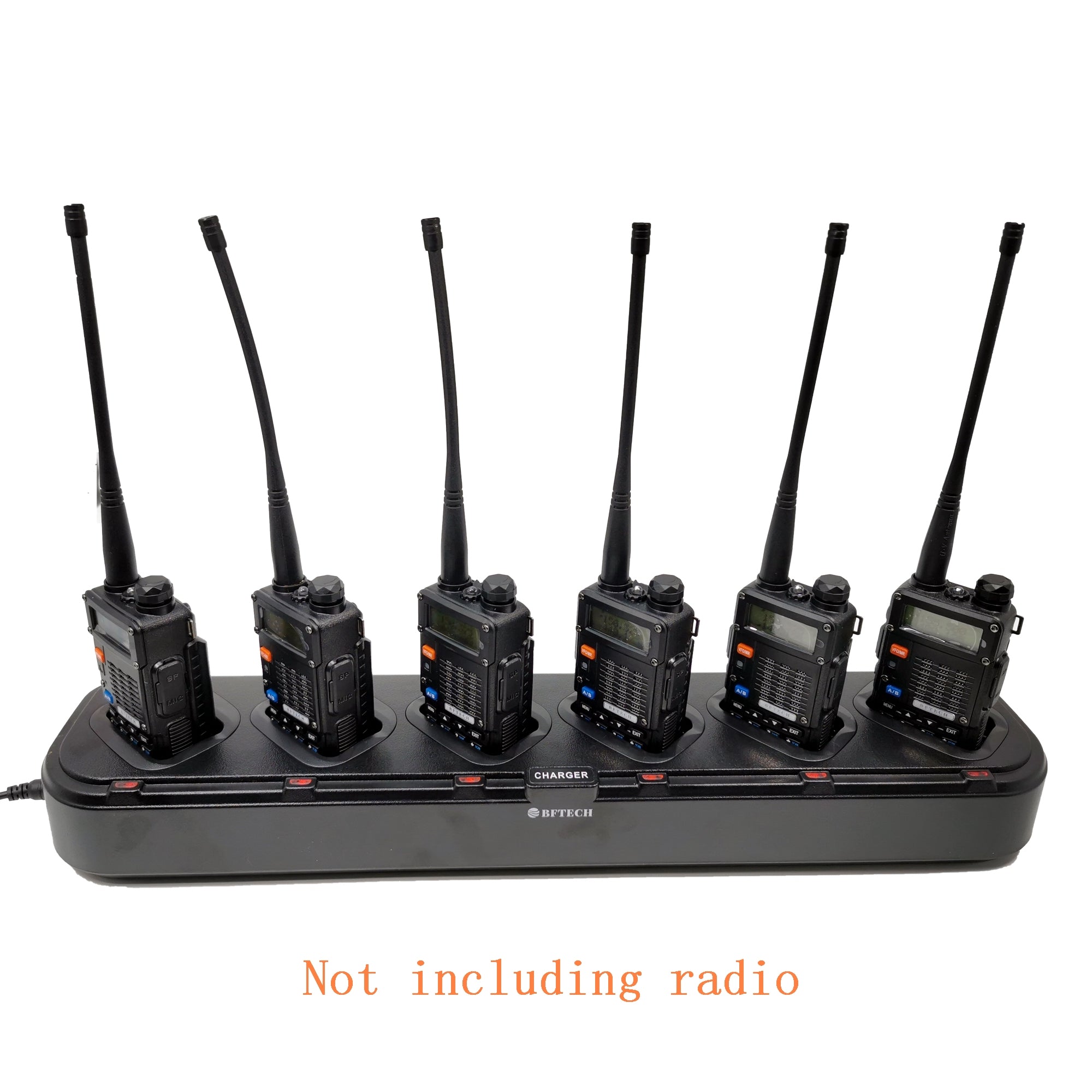 bftech dc-5-6 6-way gang charger for bf-f8rt,bf-f8hp, uv-5riii,bf-f5xt, bf-f5xp, bf-f8+, baofeng uv-5r (bl-5 battery)