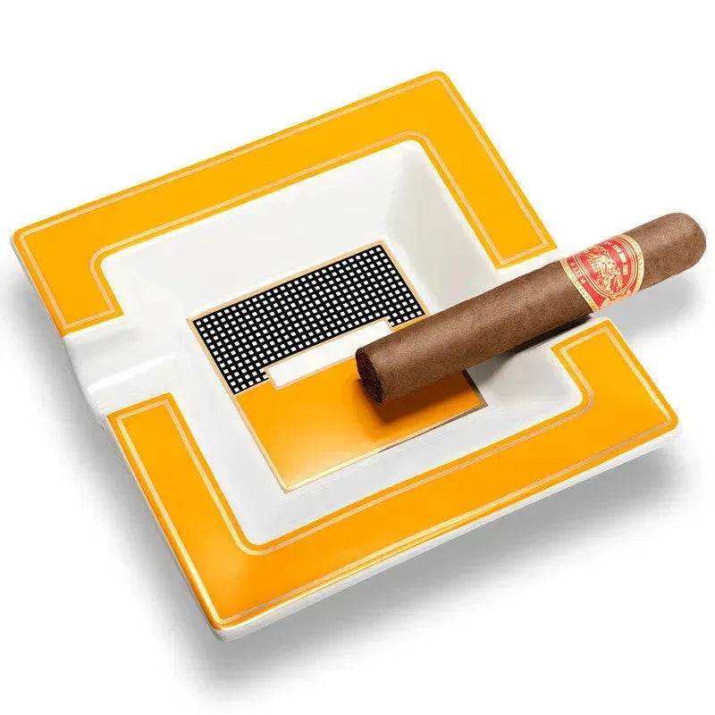 Luxury Ceramics Double slots Cigar Ashtray