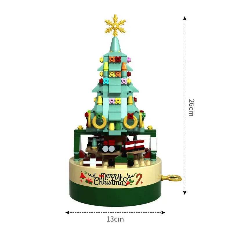 Black Friday deals Christmas Tree Blocks Spin Music Box Blocks