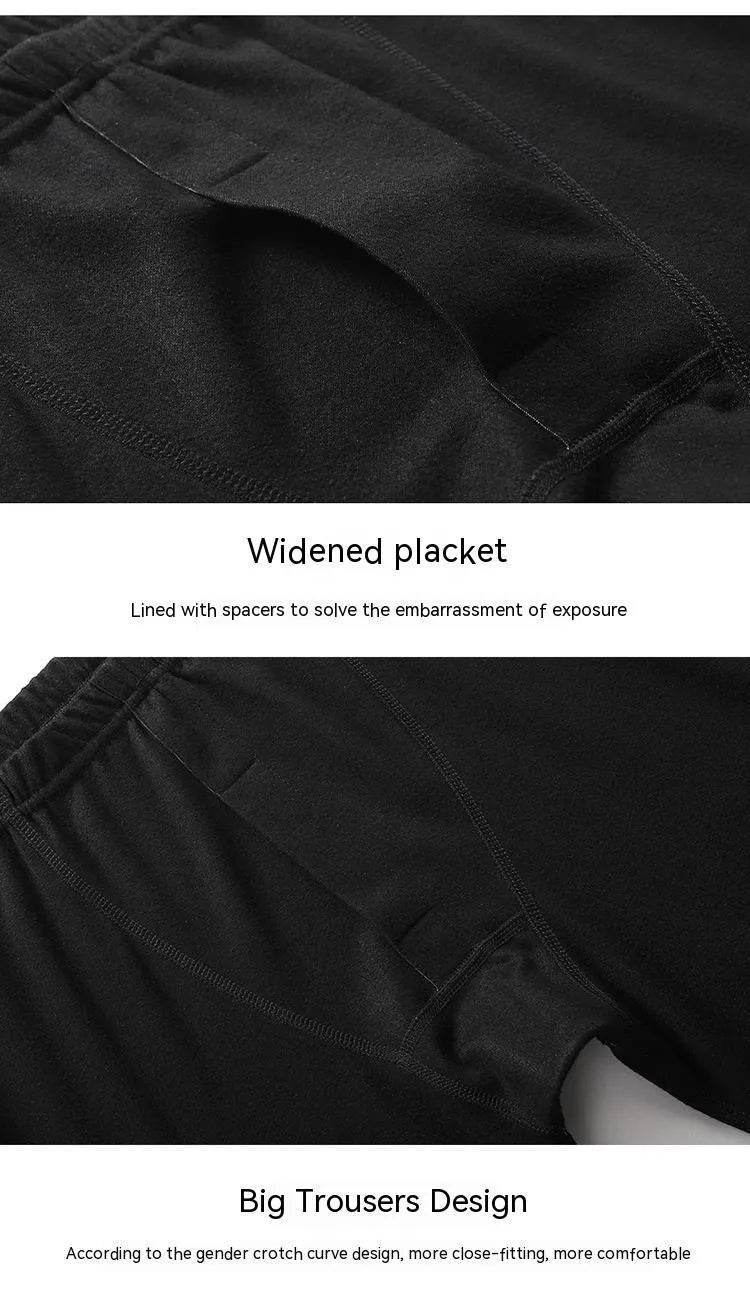 Men's Thermal Underwear Fleece-lined Double-sided Brushed Long John set