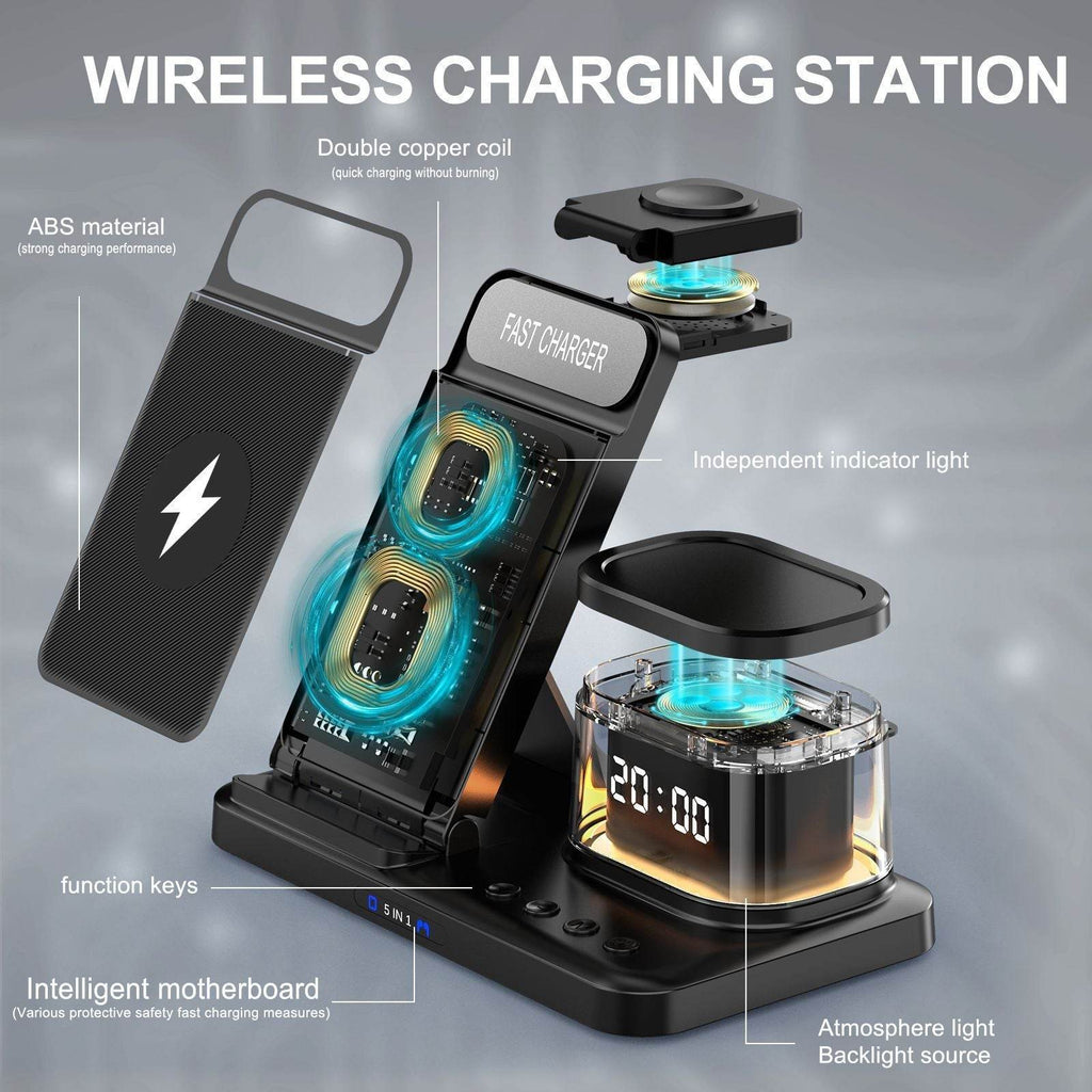 Creative Fast Wireless Charger Three-in-one Folding Bracket