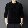 Winter Fleece-lined Chenille Pullover Sweater For Men