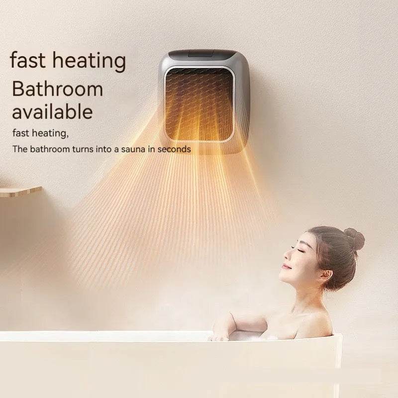 Remote Control Mini Fan Room House Space Heater Warm Artifact