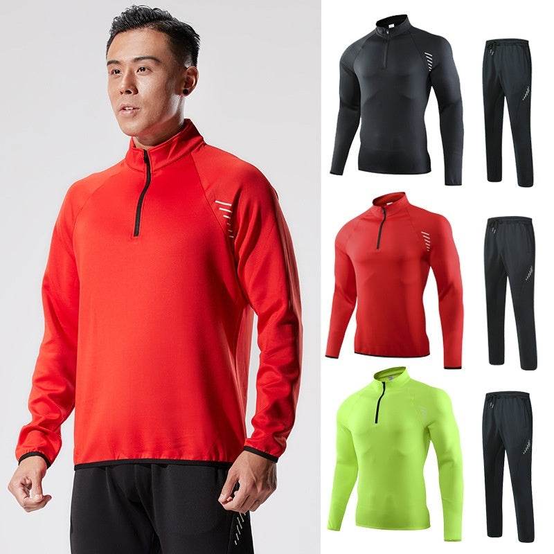 Half Zipper Long Sleeve Workout Top Outdoor Running Quick-drying Gym Shirt