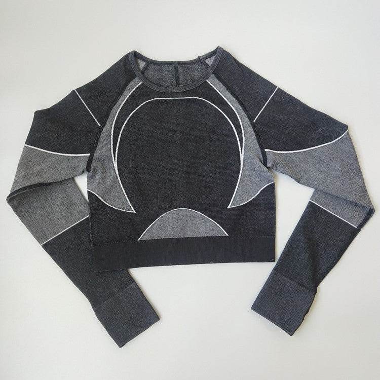 Women Tight Long Sleeve Fitness Workout Yoga Running Gym Crop top