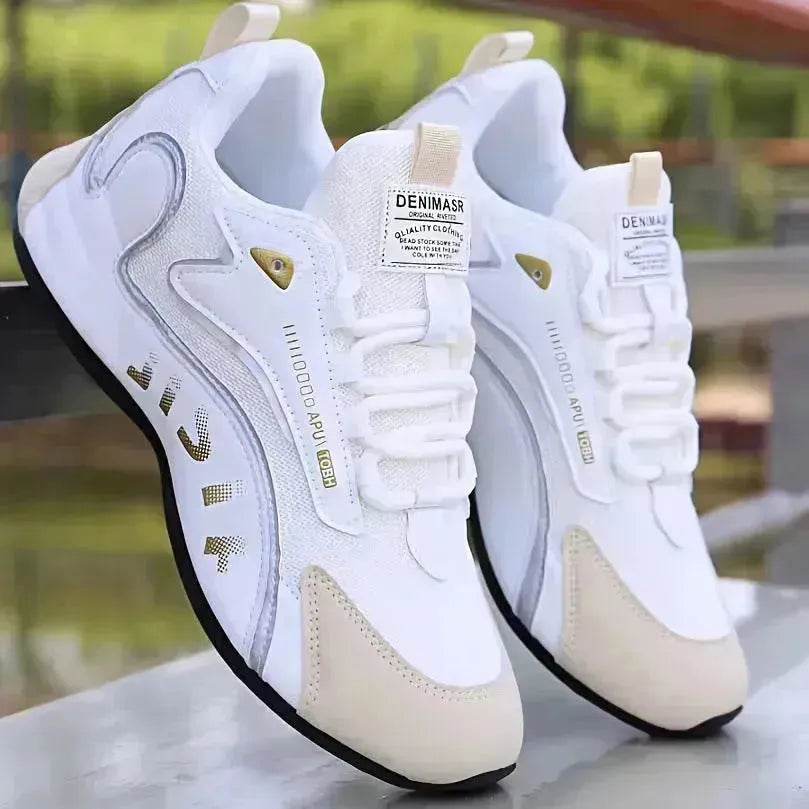 Lace-up Breathable Sneakers For Men and Women - Low-top Platform Sneakers