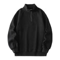 Autumn Winter half zip Stand-collar Fleece Sweatshirt Pullover tops for men