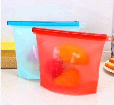 Reusable Silicone food storage bag vacuum sealed bag