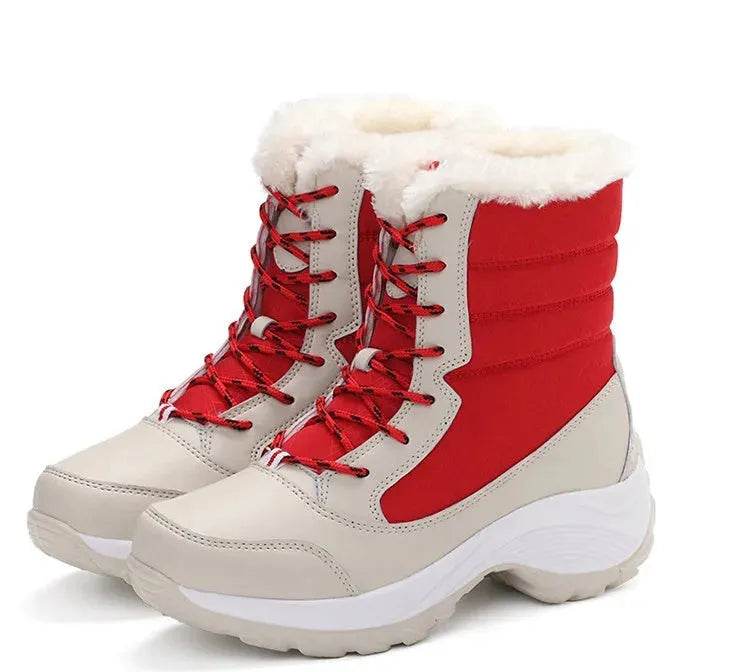 Women’s Winter Snow Boots, Waterproof High Ankle, Warm Plush Lined
