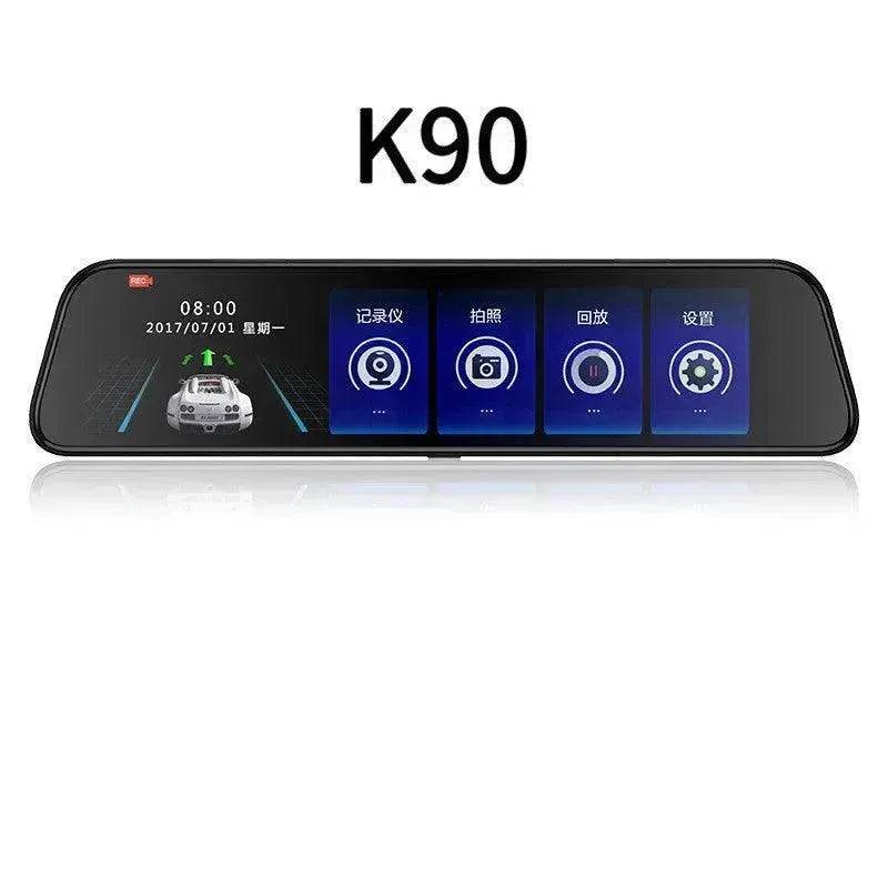 12-inch Smart Voice-activated  Car Rearview Mirror Tachograph, 170 wide angle,  Dashcam Camera Recorder. Front and Back view dual Camera.