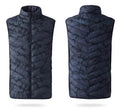 LoClimb Men's Camouflage USB Heated Vest Sleeveless Jacket for Hiking Skiing