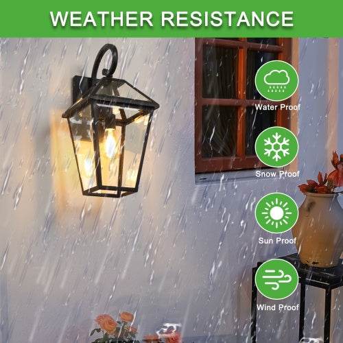 Modern Outdoor Waterproof Wall Lights fixture Support Many Types Of Bulb-2 Packs