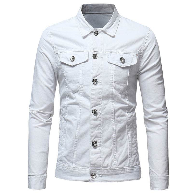 Solid color denim jacket shirt Jeans