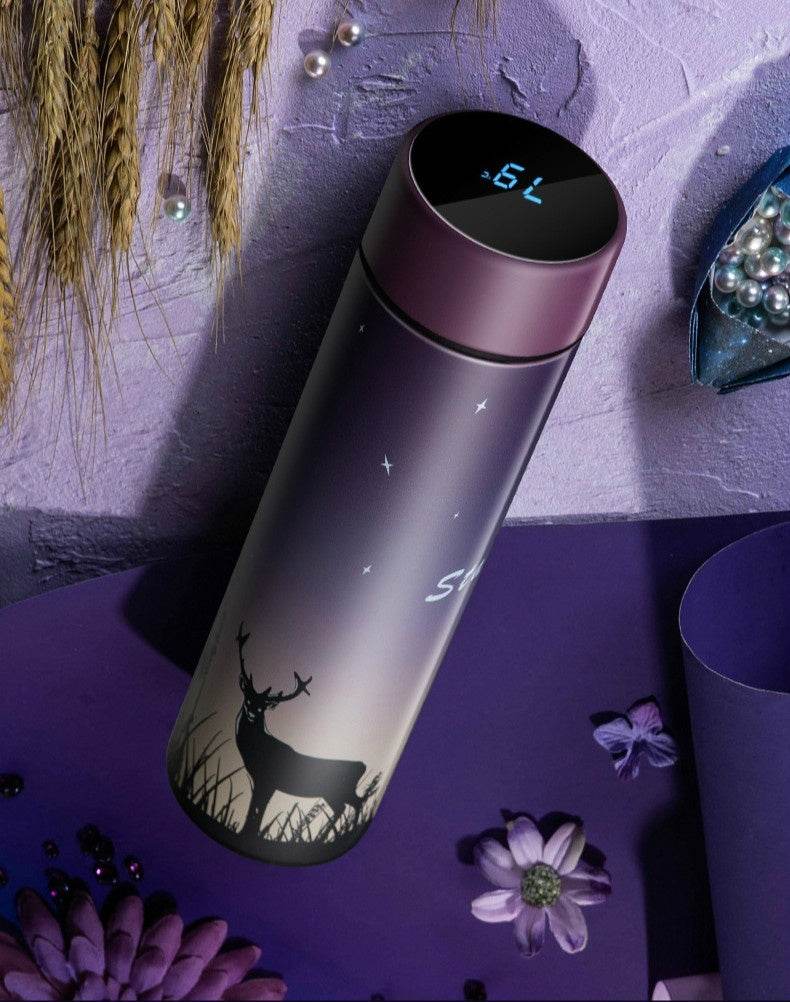 Intelligent temperature display mug