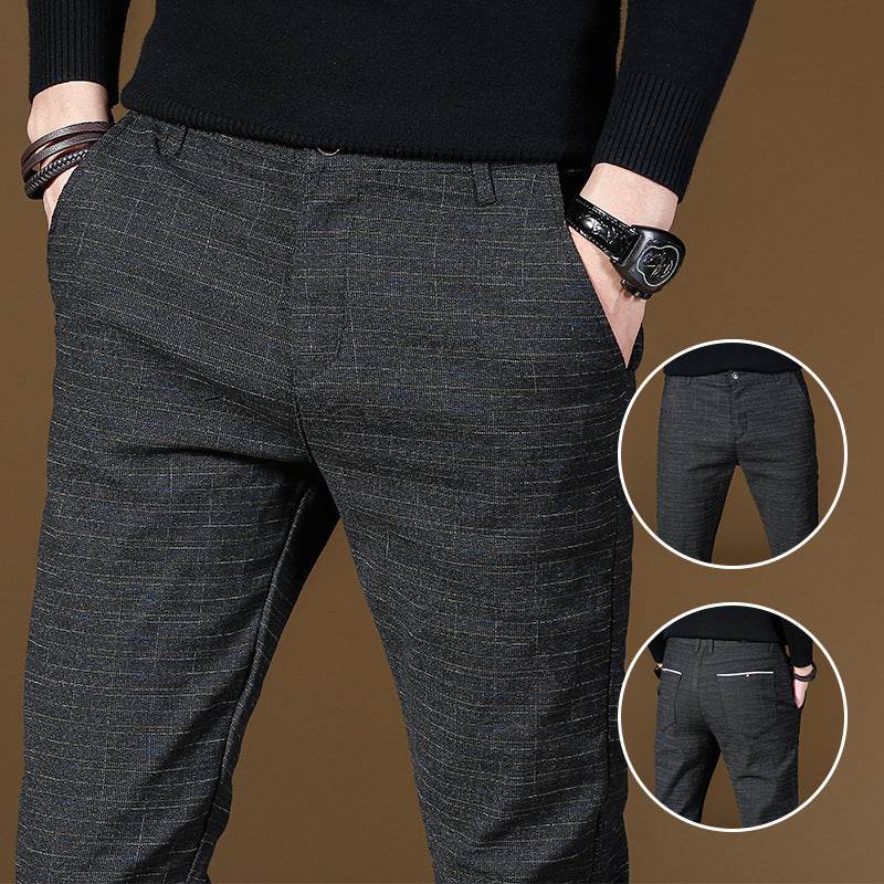 Fashion High Quality Men Spring Autumn Slim fit straight Trouser