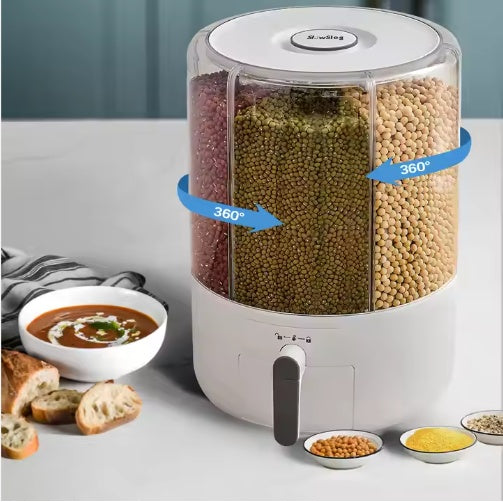 Rice & Grain Storage Bucket with Zipper Lid – Large Cereal & Pet Food Container