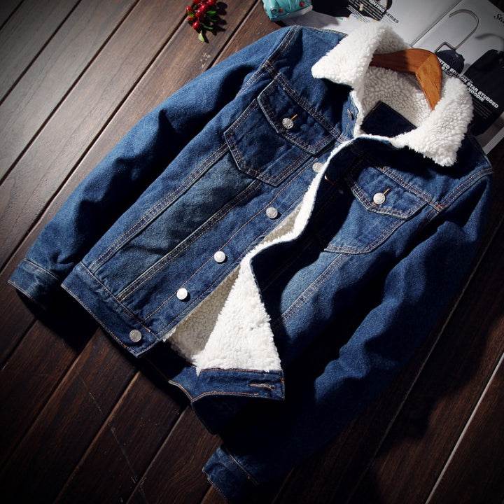 Denim Bomber Jacket – Slim Fit Youth Winter Casual Jacket