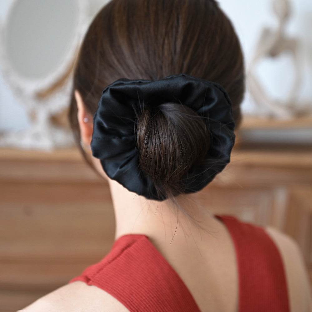 Fashion Silk Satin Hair Scrunchies Hair Ties Ponytail Holder