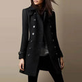 Ladies Spring Winter Long Jacket Wool Trench Coat Winter Workwear
