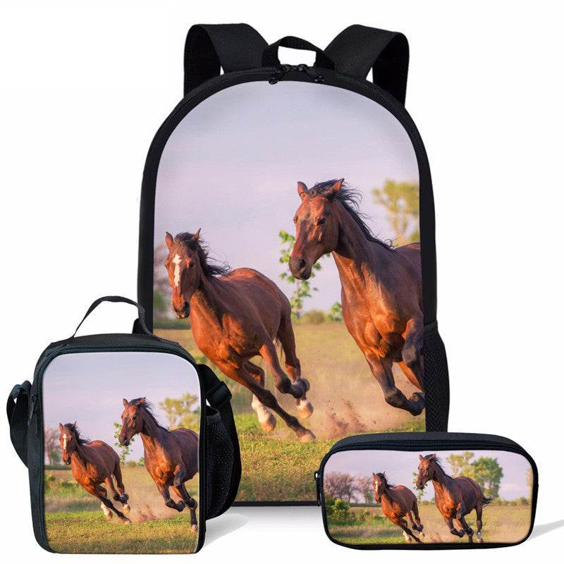 3 in 1 Matching Preschool Backpack Lunchbox Set Stationary Bag