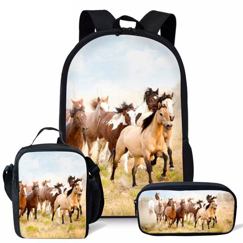 3 in 1 Matching Preschool Backpack Lunchbox Set Stationary Bag
