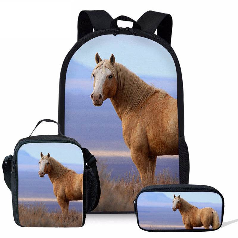 3 in 1 Matching Preschool Backpack Lunchbox Set Stationary Bag