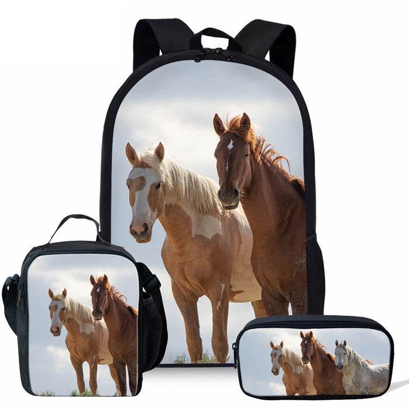 3 in 1 Matching Preschool Backpack Lunchbox Set Stationary Bag