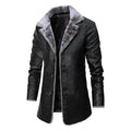 Men’s Plush Fur Suit Jacket with Large Lapel, Winter Warm Luxury Coat