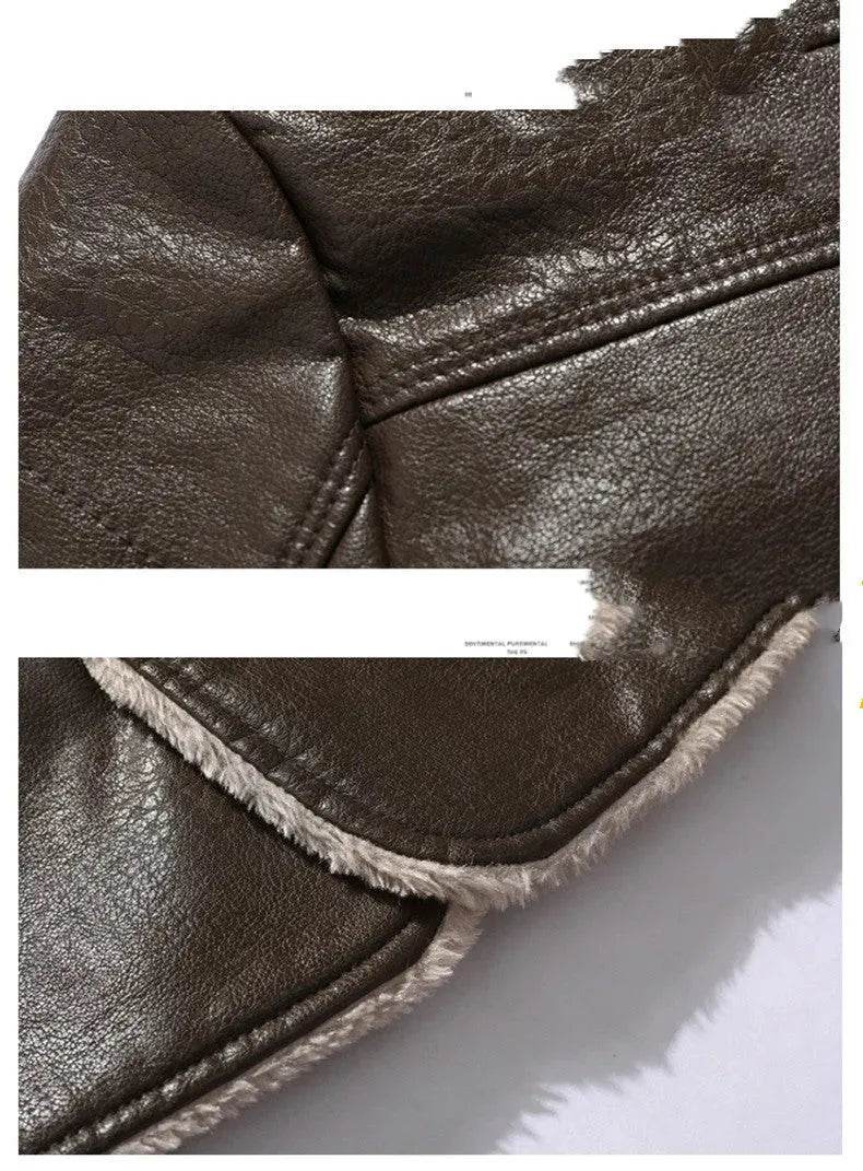 Men’s Plush Fur Suit Jacket with Large Lapel, Winter Warm Luxury Coat