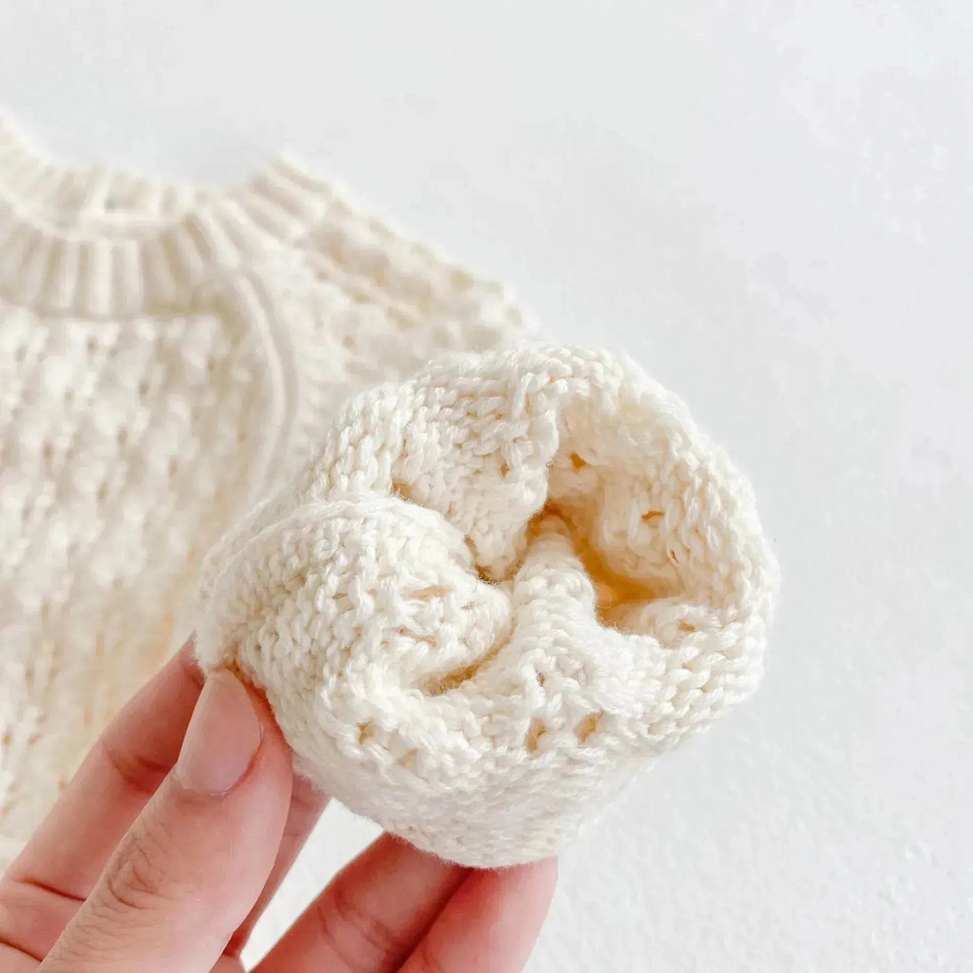 Girl Baby Knitted Hollow Waist Girdle Long Sleeves Harpy Dress Triangle Baby girl Casual wear