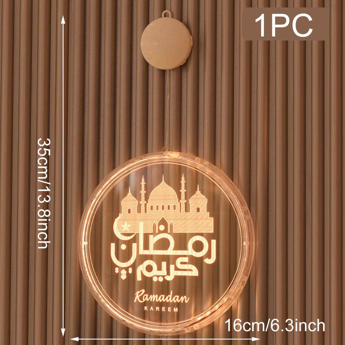 EID Mubarak Moon Star Eid Mubarak Garland LED Curtain String