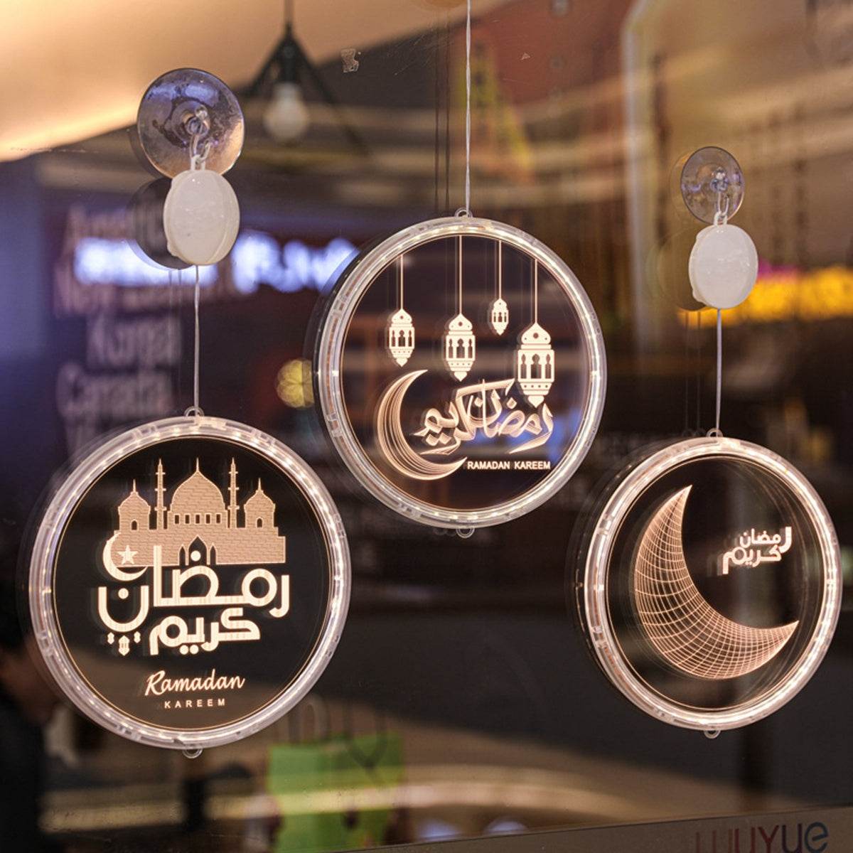 EID Mubarak Moon Star Eid Mubarak Garland LED Curtain String