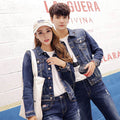 Slim fit Denim Jacket Men And Women Couple Jacket