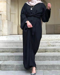 Fashion Plain Abaya dress for ArabMiddle East Dubai Arab Turkey Women Ramadan Eid Jalabiya  for Women