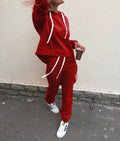 2pcs unisex Drawstring Hoodie Sport suit Athleisure wear