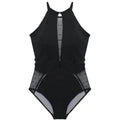 Cover Belly Slim Swimsuit Black Mesh One-piece Bikini Swimsuit Charming Triangle Swimsuit