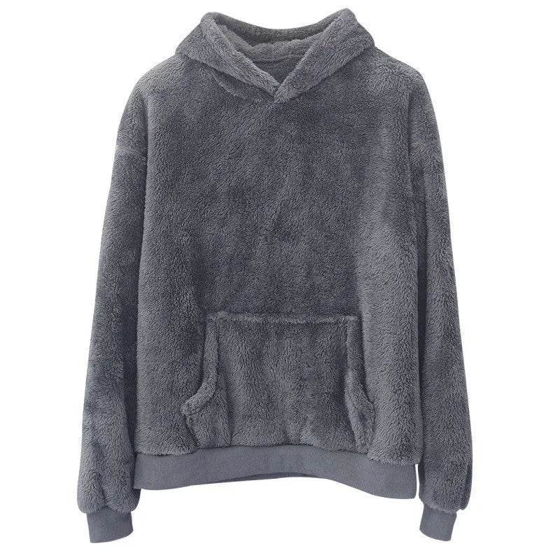 Sweatshirt With Pockets – Warm Winter Loose Pullover for Men