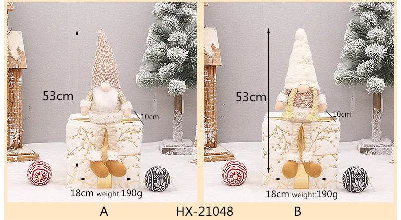 Retractable Luminous Santa Doll Rudolf Christmas Faceless Decoration Ornaments
