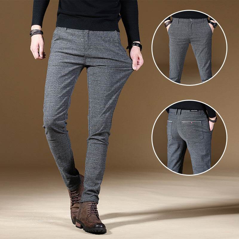 Fashion High Quality Men Spring Autumn Slim fit straight Trouser