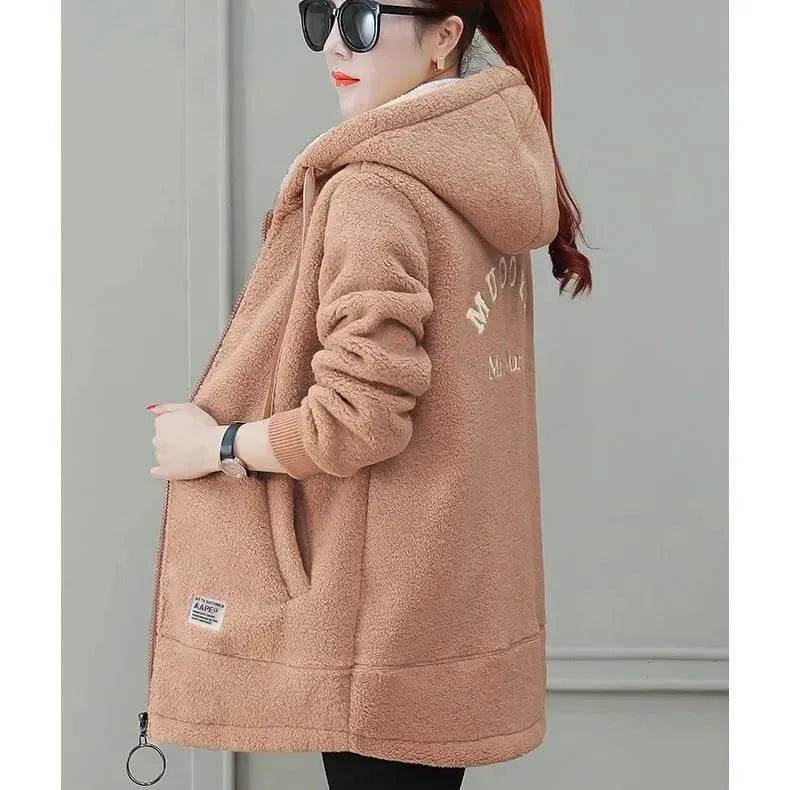Women’s Faux Fur Coat and Jacket – Warm Autumn Winter Cardigan Wool Coat for Women