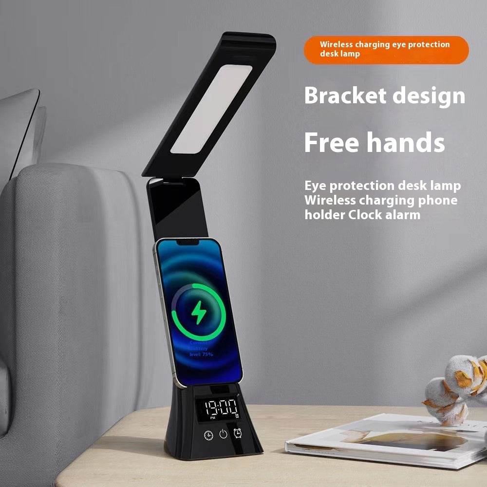 Wireless charging lamp with phone charger