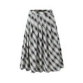 American Retro Low Waist Navel Plaid Pleated Long Skirt Women