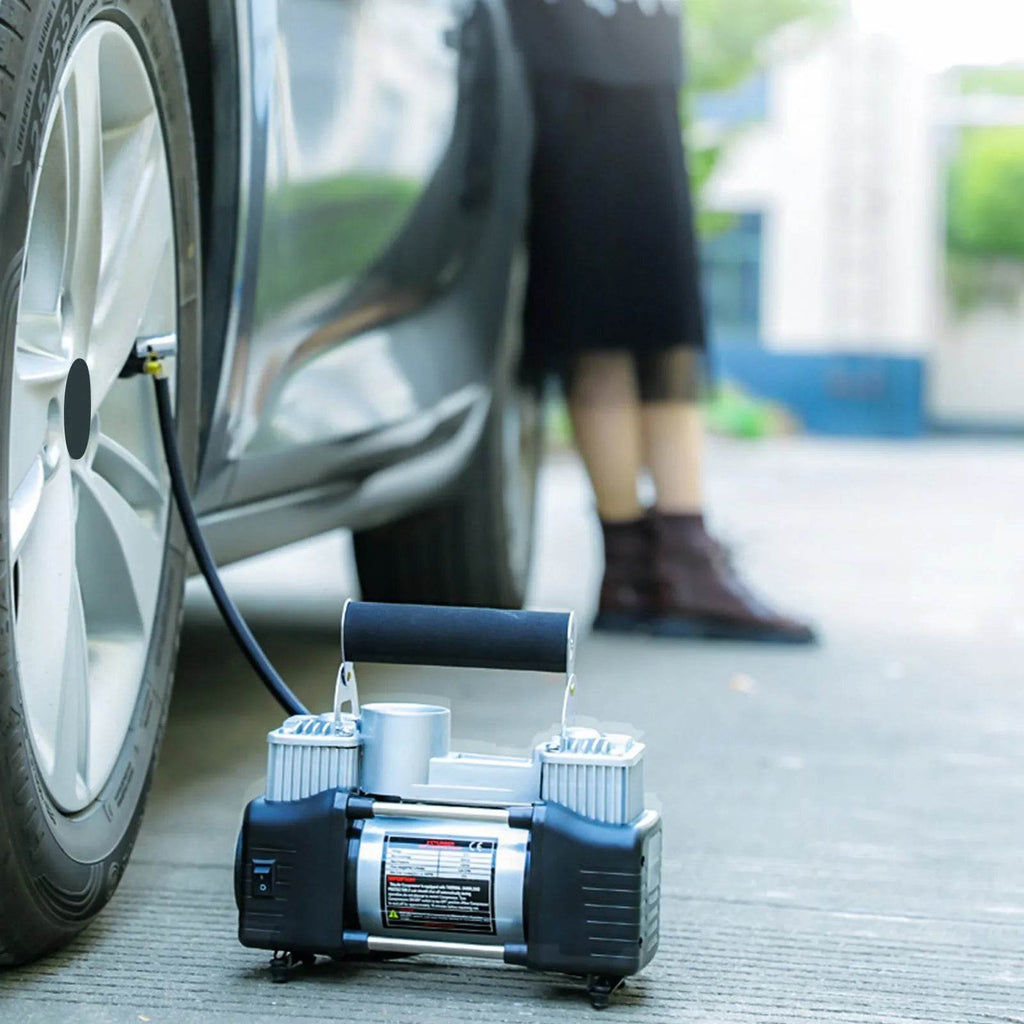 Portable High Power Metal Double Cylinder Car Tire Air compressor