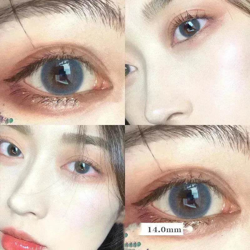 2 pieces Annual throw Russian girl blue color contacts lenses
