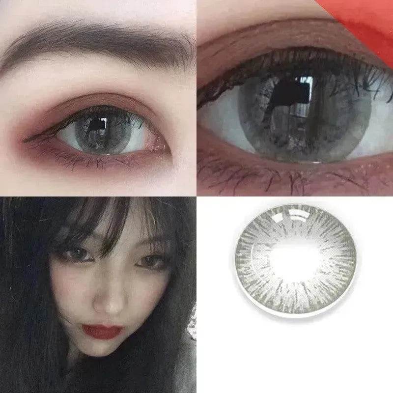2 pieces Annual throw Russian girl blue color contacts lenses