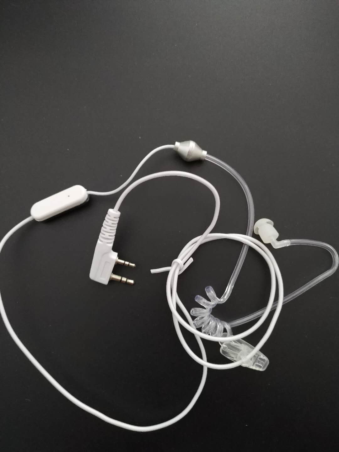 2 pin white air acoustic tube radio headset earpiece for kenwood puxing baofeng uv-5r uv-5ra 888s retevis rt27 h777 rt-5r 2 way radio