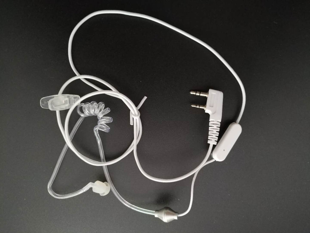 2 pin white air acoustic tube radio headset earpiece for kenwood puxing baofeng uv-5r uv-5ra 888s retevis rt27 h777 rt-5r 2 way radio