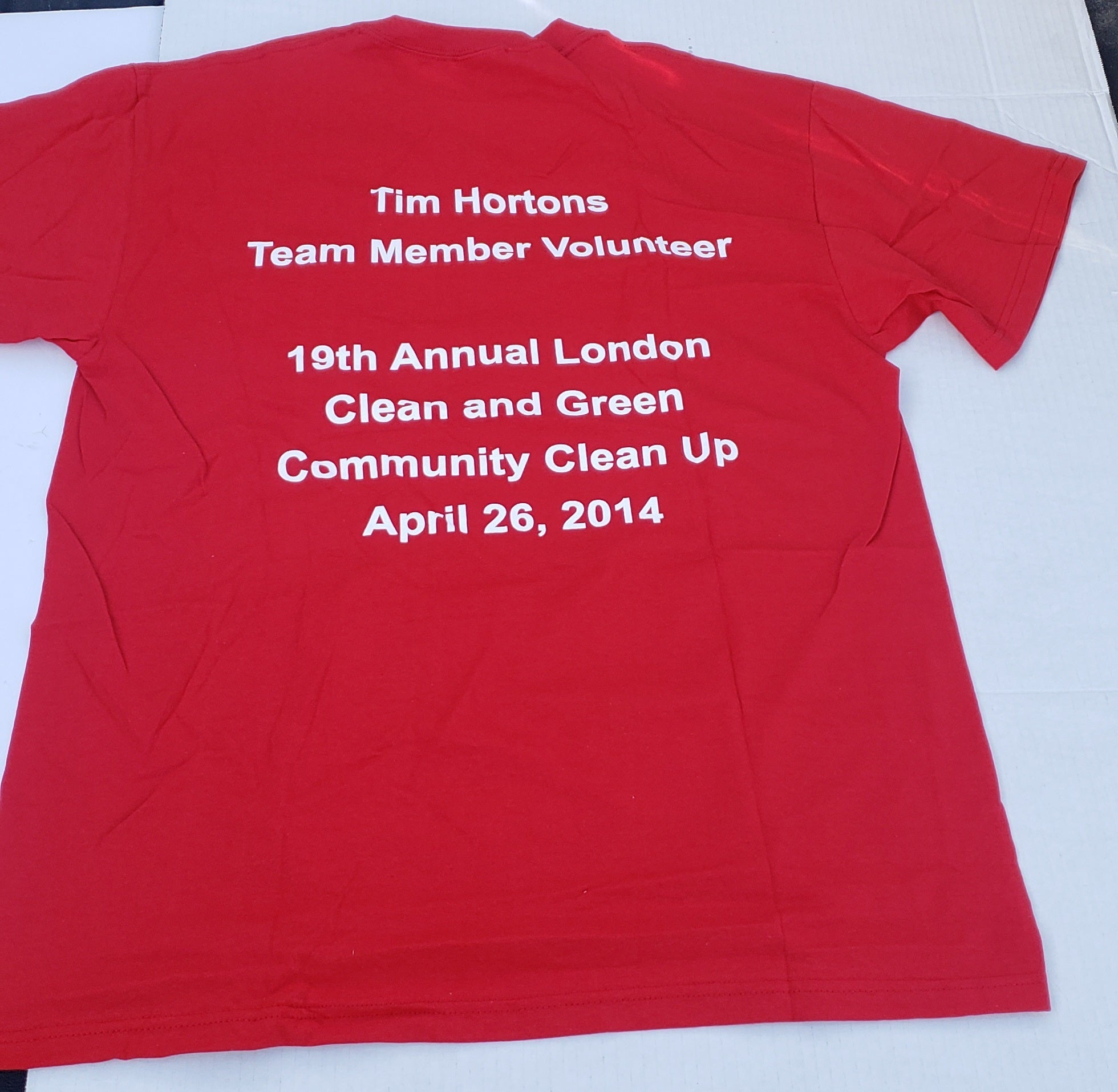 Tim Hortons Community Clean-Up T-Shirt - Large